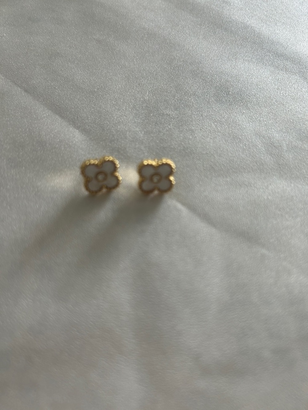 Gold Floral Stud Earrings - Women's Jewelry